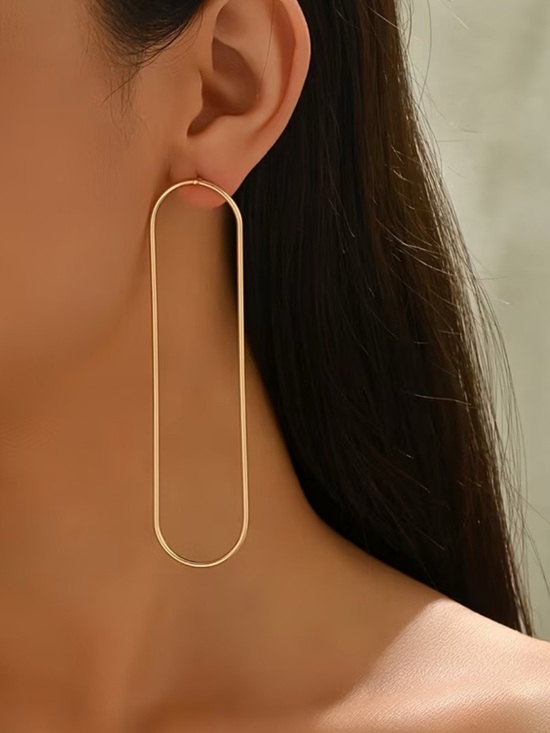 Anthropologie Jewelry - Minimalist Oval Drop Earrings #2639